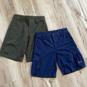 Lot of 2 under armour boys SzM golf shorts